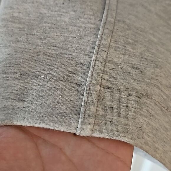 Lee Women Regular Fit High Rise Straight Crop Knit Pants Heather Gray Stretch 14 - Picture 3 of 12